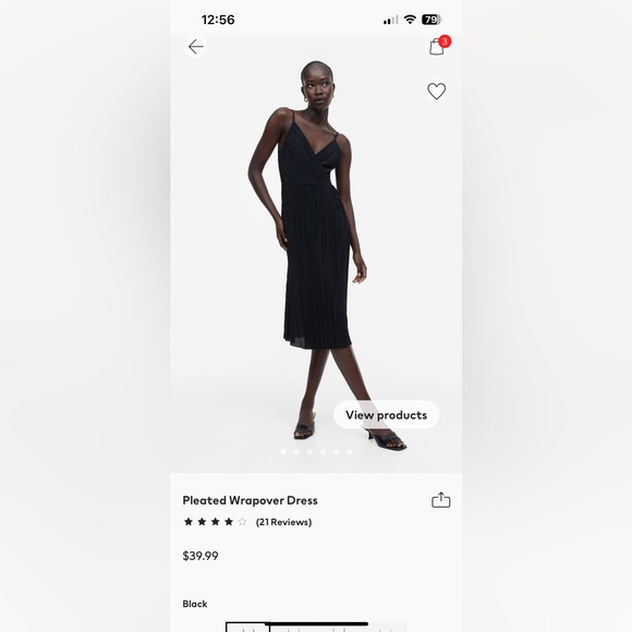 Brand New H&M pleated wrap over dress - Picture 5 of 6